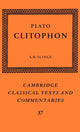Book cover of: Plato: Clitophon. By: Πλάτων