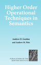 Book cover of: Higher Order Operational Techniques in Semantics