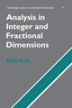 Book cover of: Analysis in Integer and Fractional Dimensions. By: Ron Blei