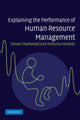 Book cover of: Explaining the Performance of Human Resource Management. By: Steven Fleetwood