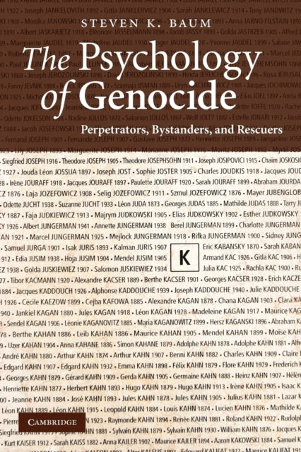 Book cover of: Psychology of Genocide. By: Steven K. Baum