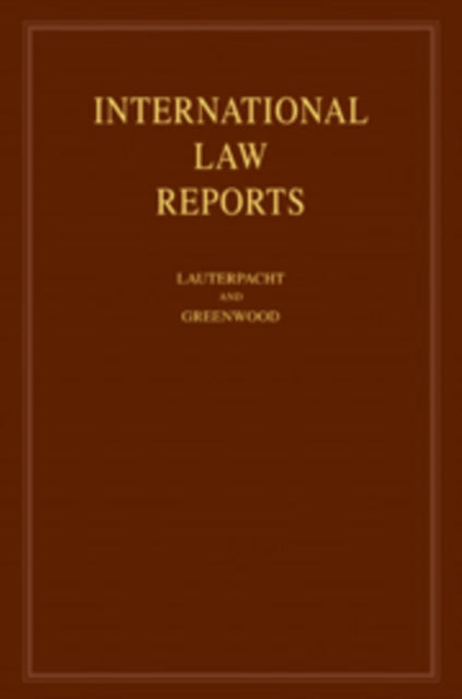 Book cover of: International Law Reports: Volume 136. By: Elihu Lauterpacht