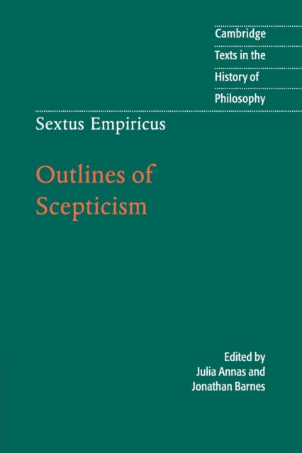 Book cover of: Sextus Empiricus: Outlines of Scepticism. By: Sextus Empiricus