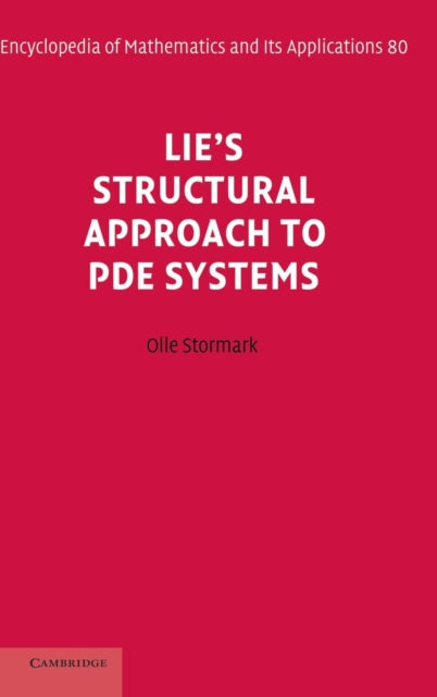 Book cover of: Lie's Structural Approach to PDE Systems
