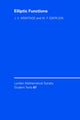 Book cover of: Elliptic Functions. By: J. V. Armitage