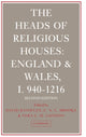 Book cover of: Heads of Religious Houses