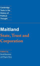 Book cover of: Maitland: State, Trust and Corporation