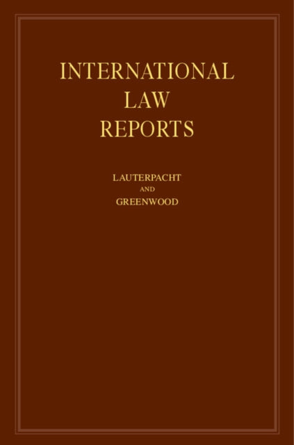 Book cover of: International Law Reports: Volume 126