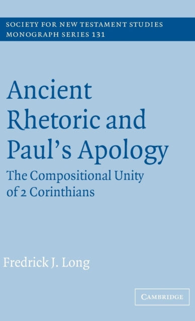 Book cover of: Ancient Rhetoric and Paul's Apology. By: Fredrick J. Long
