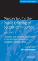 Book cover of: Prospectus for the Public Offering of Securities in Europe