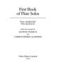 Book cover of: First Book of Flute Solos (Flute Part Only). By: Sally Adams