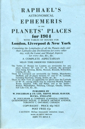 Raphael's Astronomical Ephemeris