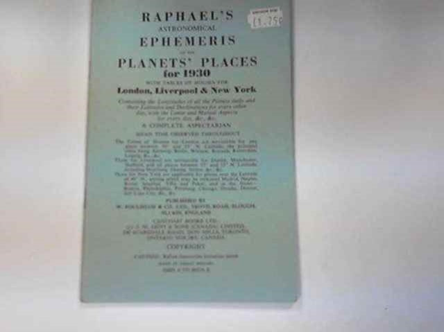 Book cover of: Raphael's Astronomical Ephemeris. By: Edwin Raphael