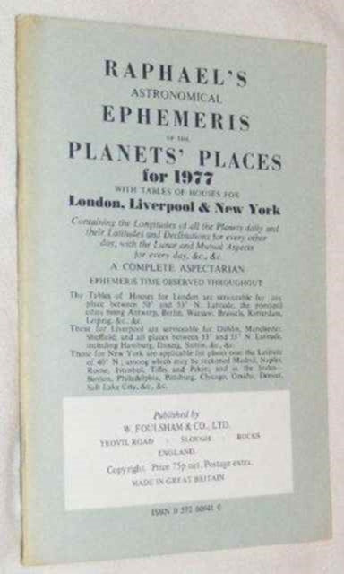Raphael's Astronomical Ephemeris