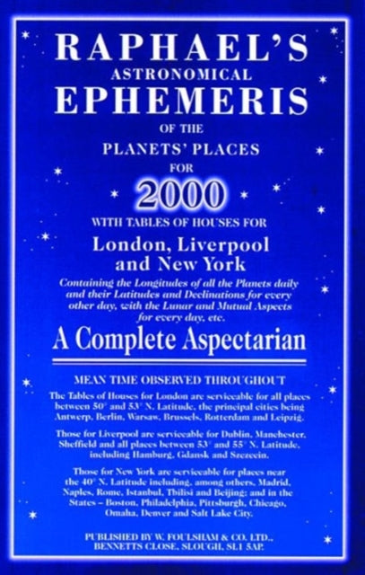 Book cover of: Raphael's Astronomical Ephemeris. By: Edwin Raphael