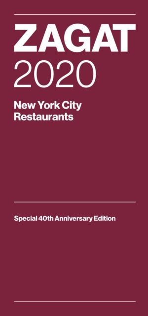 Book cover of: Zagat 2020 New York City Restaurants. By: Zagat
