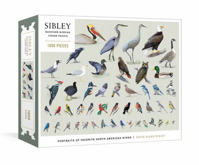 Sibley Backyard Birding Puzzle, 1000-Piece Jigsaw Puzzle with Portraits of Favorite North American Birds 9780593233528 David Sibley