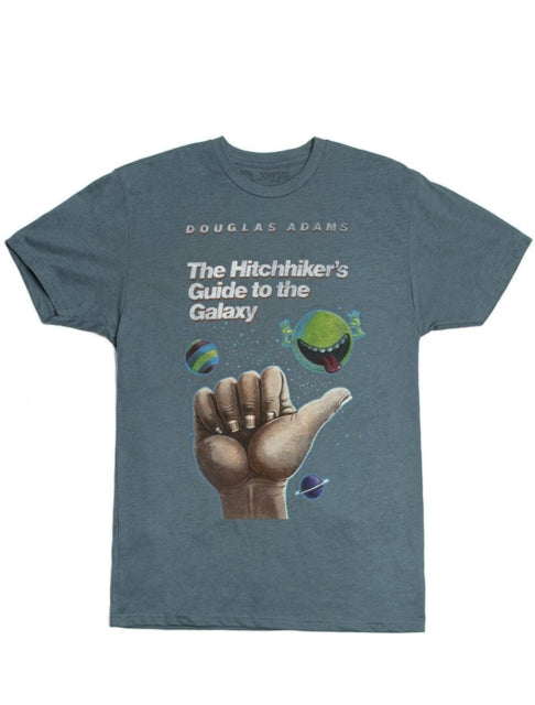 Book cover of: Hitchhiker's Guide to the Galaxy Indigo Unisex T-shirt Medium