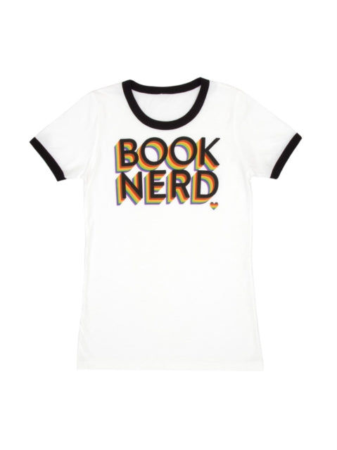 Book cover of: Book Nerd Pride Women's Ringer T-shirt Medium