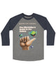 Book cover of: Hitchhiker's Guide to the Galaxy Indigo Unisex 3/4 Sleeve Raglan X-large