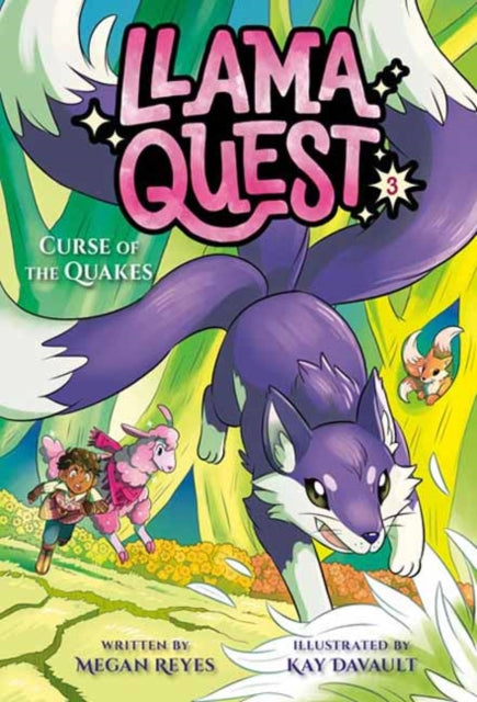 Book cover of: Llama Quest #3: Curse of the Quakes. By: Megan Reyes