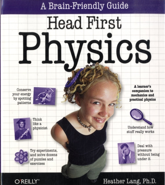 Book cover of: Head First Physics. By: Heather Lang