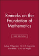 Book cover of: Remarks on the Foundation of Mathematics. By: Ludwig Wittgenstein
