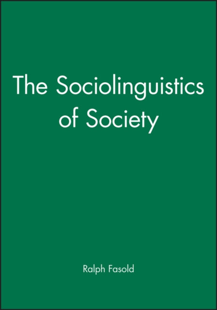 Book cover of: Sociolinguistics of Society
