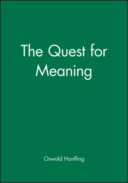 Book cover of: Quest for Meaning