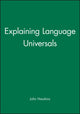 Book cover of: Explaining Language Universals. By: John A. Hawkins