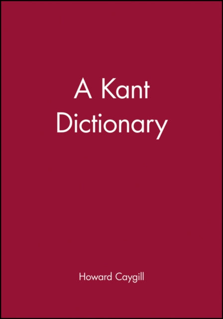 Book cover of: Kant Dictionary