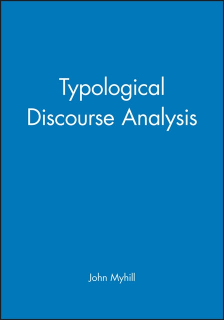 Book cover of: Typological Discourse Analysis