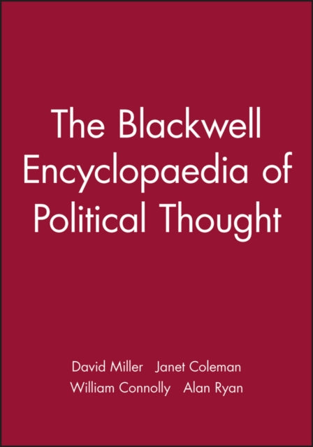 Book cover of: Blackwell Encyclopaedia of Political Thought. By: David Miller