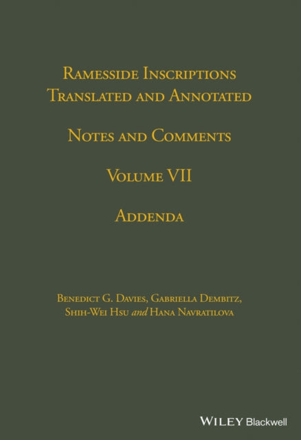 Book cover of: Ramesside Inscriptions, Addenda. By: Kenneth A. Kitchen