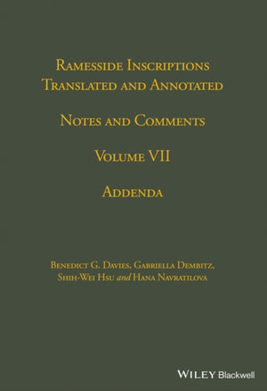 Ramesside Inscriptions, Addenda