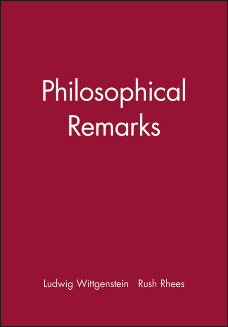 Book cover of: Philosophical Remarks