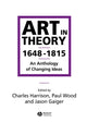 Book cover of: Art in Theory 1648-1815. By: Paul Wood