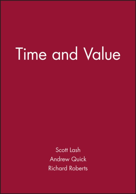 Book cover of: Time and Value