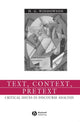 Book cover of: Text, Context, Pretext. By: H. G. Widdowson