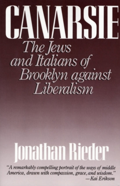 Book cover of: Canarsie. By: Jonathan Rieder