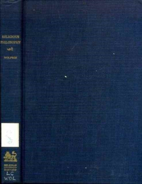 Book cover of: Religious Philosophy. By: Harry Austryn Wolfson