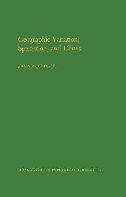 Book cover of: Geographic Variation, Speciation and Clines
