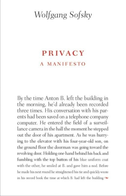Book cover of: Privacy. By: Wolfgang Sofsky