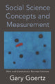 Book cover of: Social Science Concepts and Measurement. By: Gary Goertz