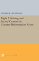 Book cover of: Right Thinking and Sacred Oratory in Counter-Reformation Rome. By: Frederick J. McGinness