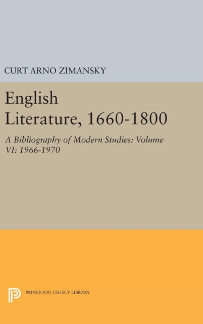 Book cover of: English Literature, 1660-1800. By: Curt Arno Zimansky