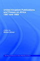 Book cover of: United Kingdom Publications and Theses on Africa 1967-68. By: Miriam Alman