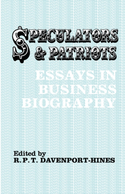Book cover of: Speculators and Patriots. By: Davenport-Hines