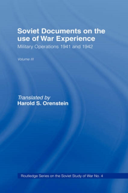 Book cover of: Soviet Documents on the Use of War Experience