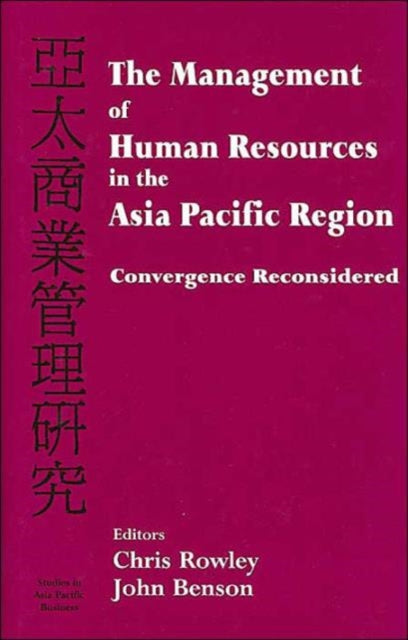 Book cover of: Management of Human Resources in the Asia Pacific Region. By: John Benson
